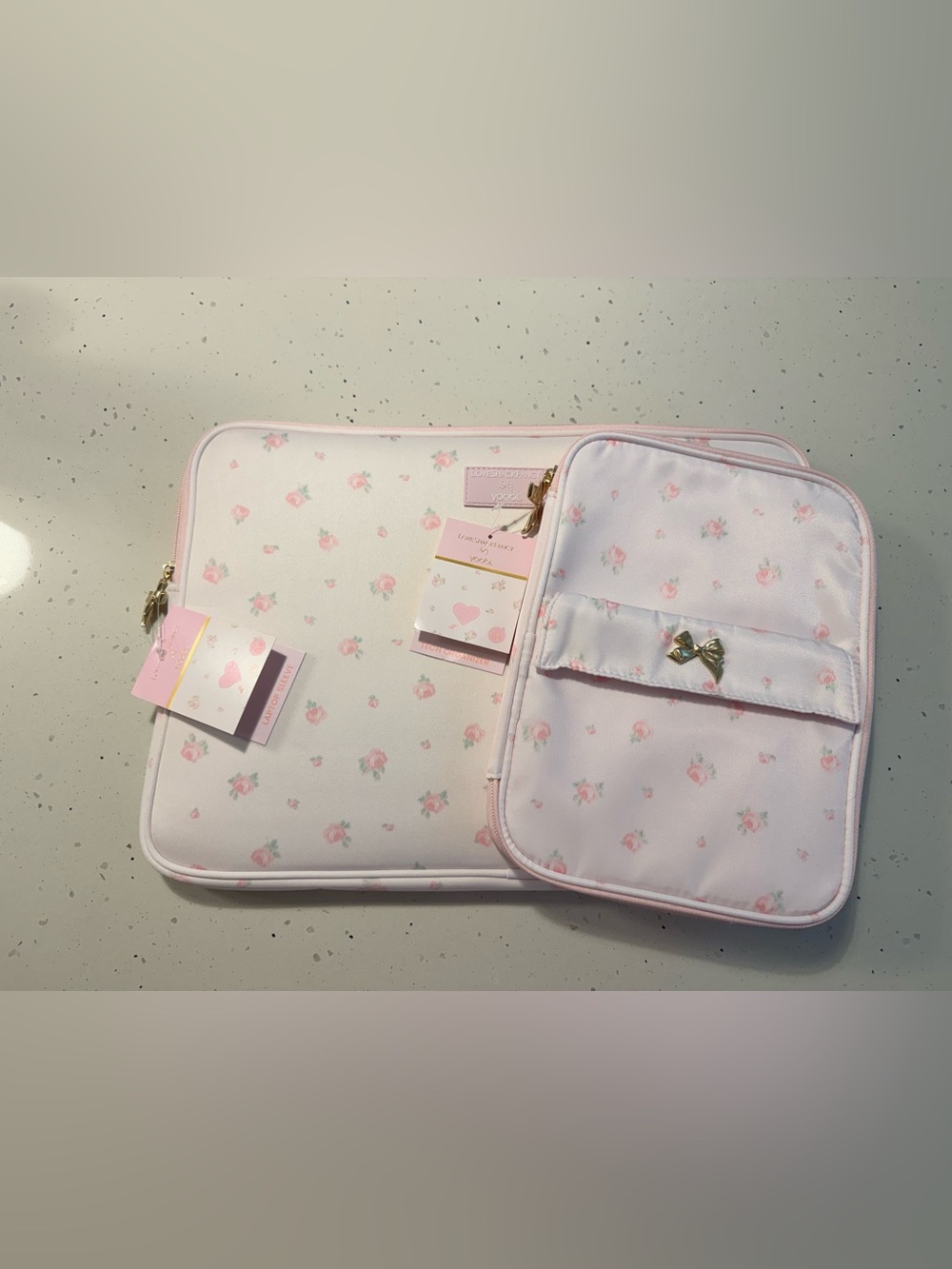 Loveshackfancy x yoobi collab bundle - laptop sleeve & tech organizer